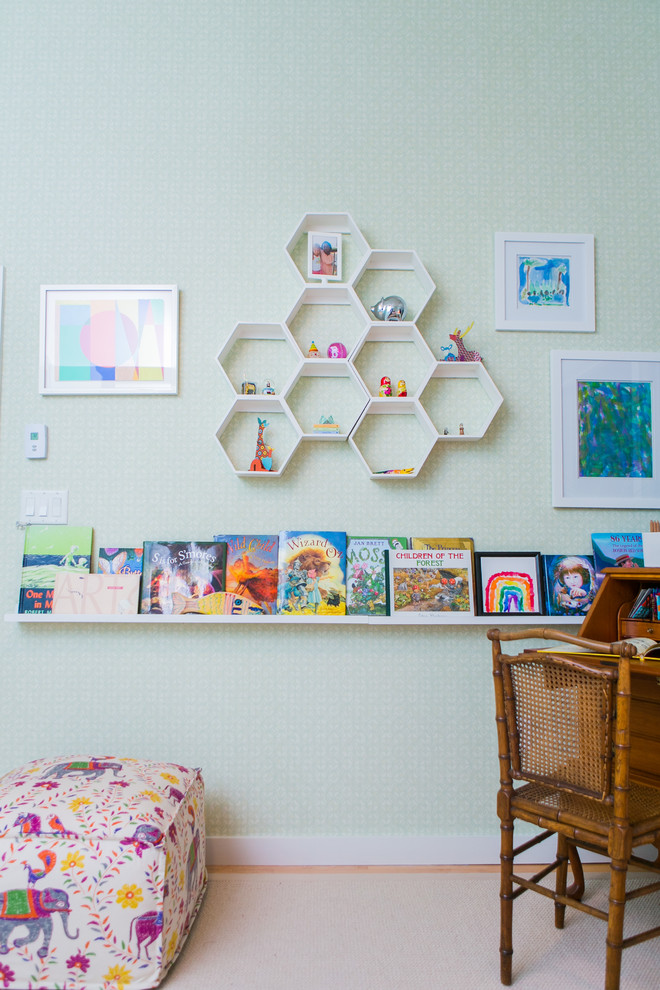 This is an example of a contemporary kids' bedroom in Boston.