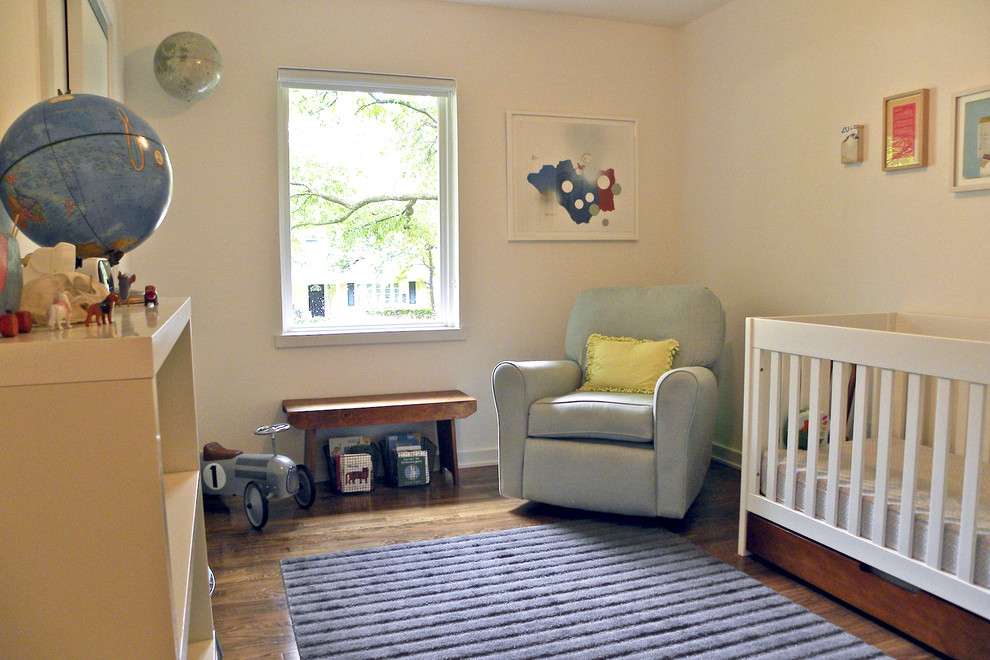 This is an example of a retro nursery in Dallas.