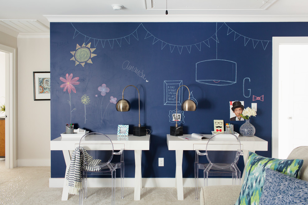 Example of a transitional kids' room design in Birmingham