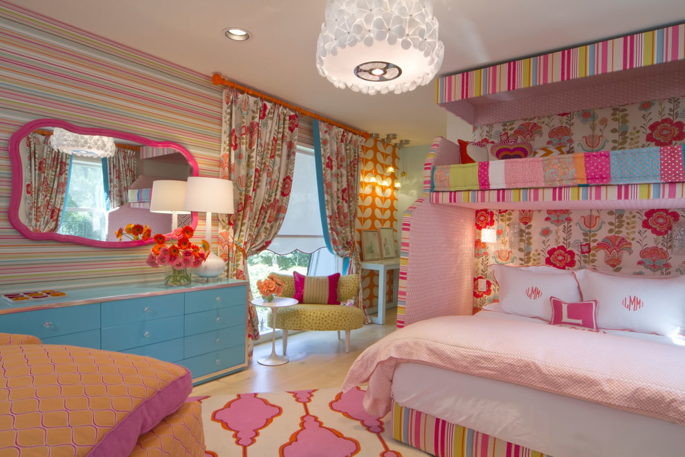 Photo of a contemporary kids' bedroom in Houston.