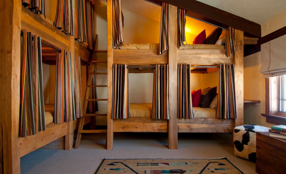 Inspiration for a rustic kids' bedroom in Denver.