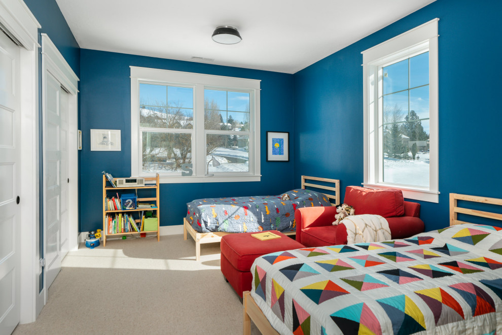 This is an example of a farmhouse kids' bedroom in Seattle.