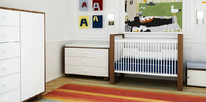 Example of a minimalist kids' room design in New York