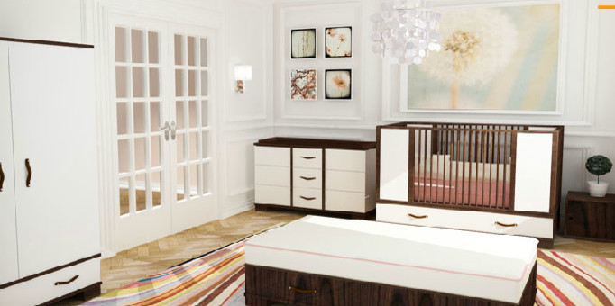 Inspiration for a modern kids' room remodel in New York