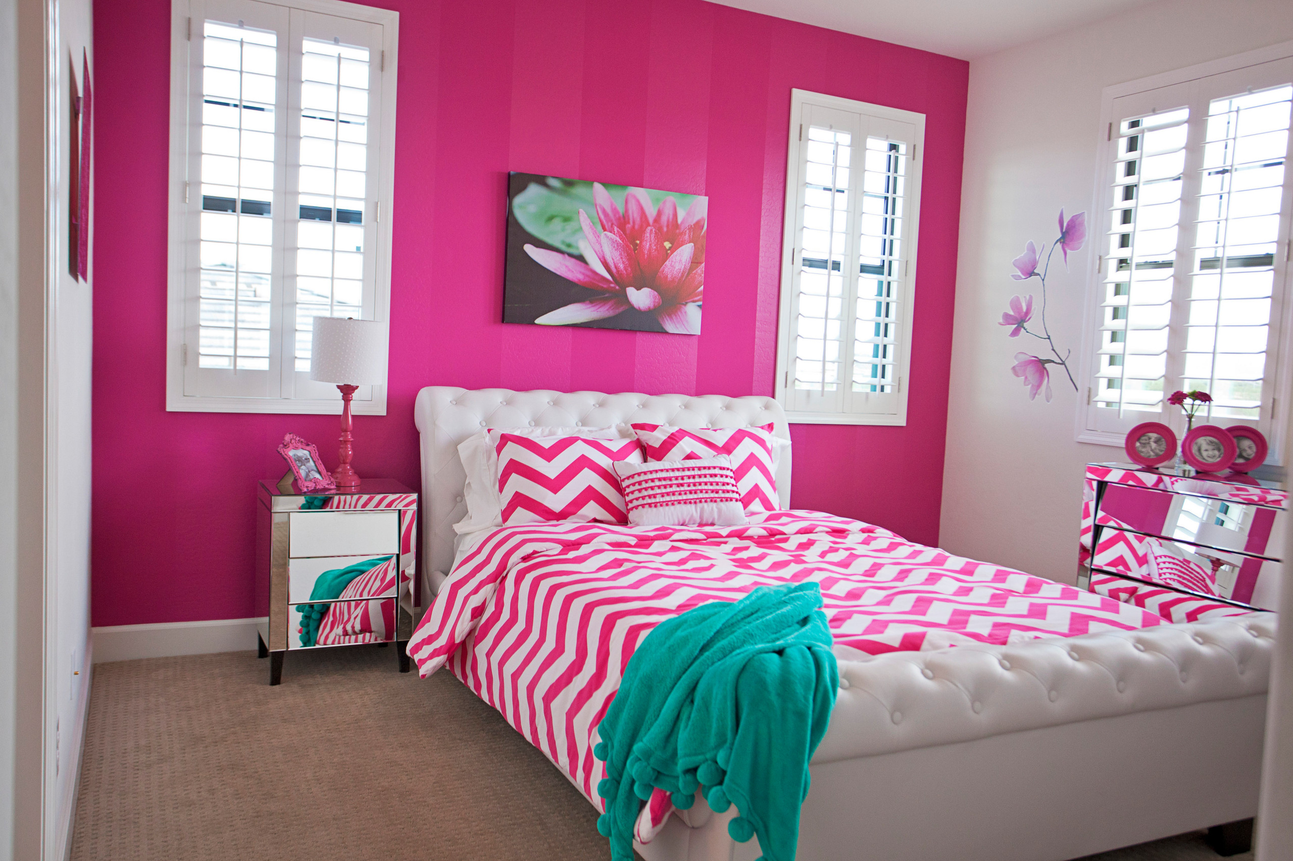 75 Beautiful Modern Kids Bedroom with Pink Walls Ideas and