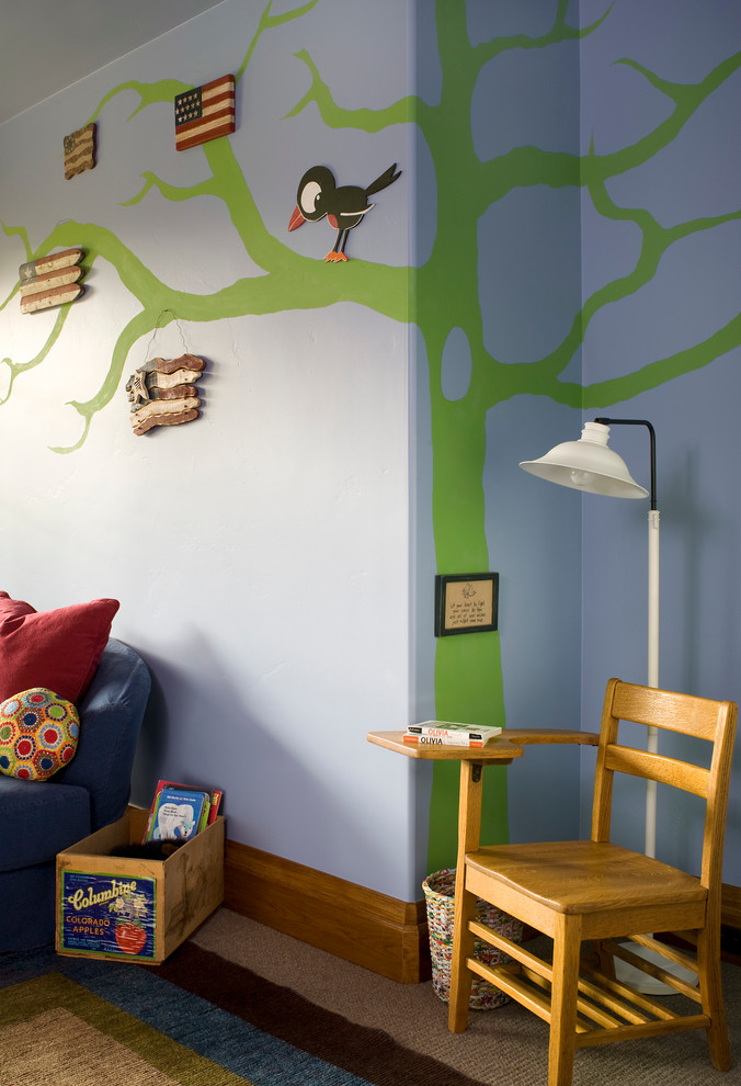 Design ideas for a rustic kids' bedroom in Denver.