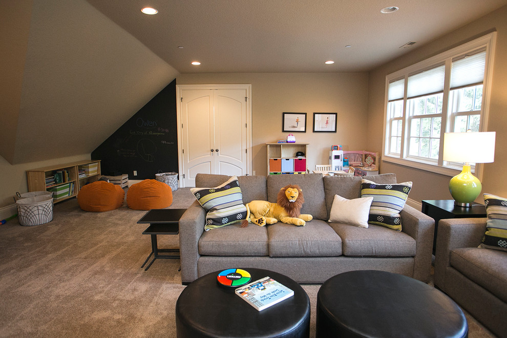 Inspiration for an expansive classic playroom in Portland.