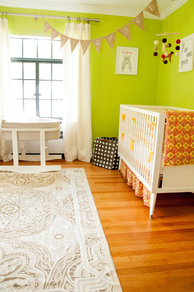 Photo of a bohemian kids' bedroom in Boston.