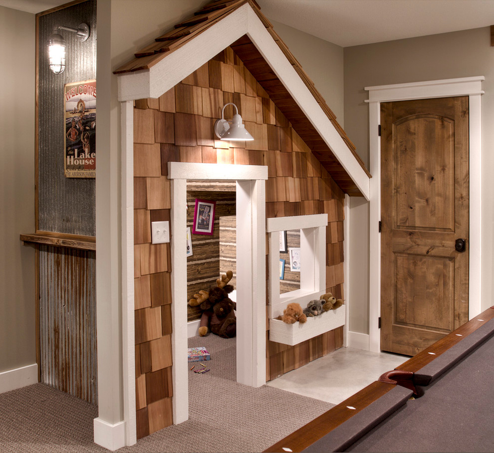 Inspiration for a rustic kids' room remodel in Minneapolis