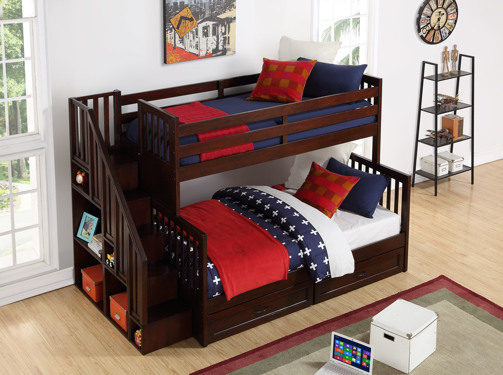 Noah Twin Over Double Bunk Bed With, Caramia Bunk Bed