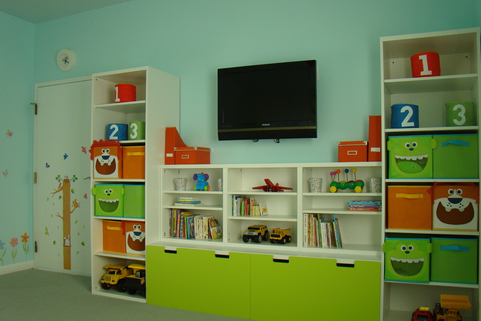 Example of a trendy kids' room design in San Francisco