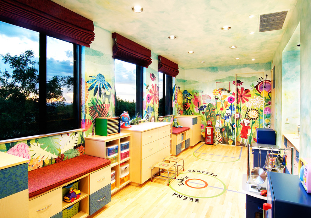 フェニックスにあるコンテンポラリースタイルのおしゃれな遊び部屋の写真