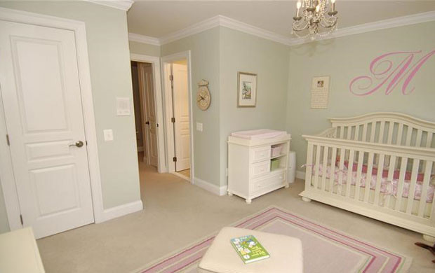 pink and green nursery decor