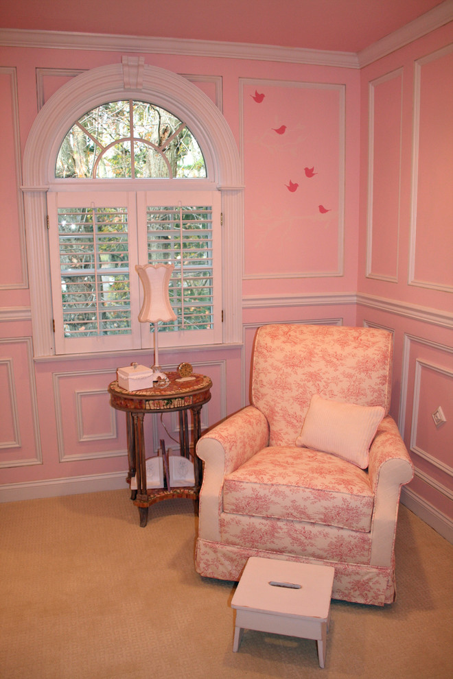 Pink Toile Nursery Traditional Kids New York by Sherri Blum