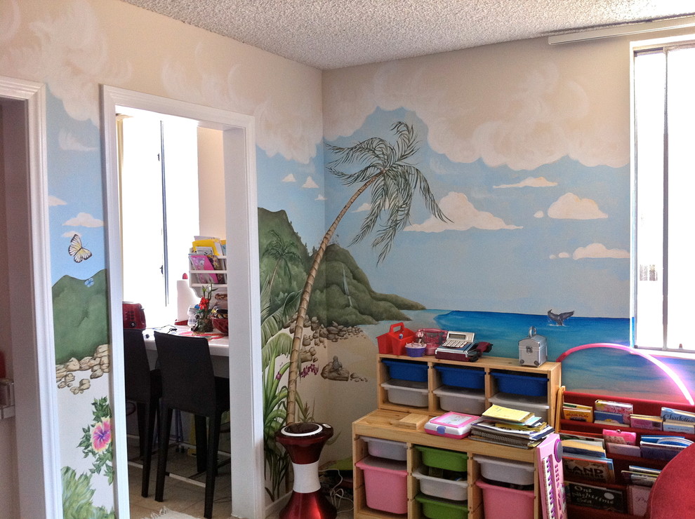 Idée de décoration pour une chambre d'enfant marine.