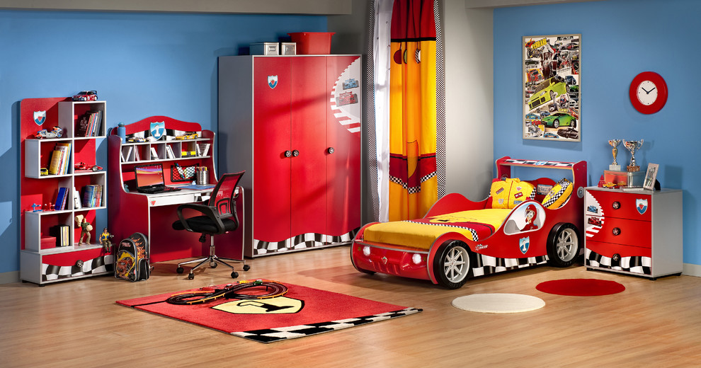 Photo of a modern kids' bedroom for boys in Miami.