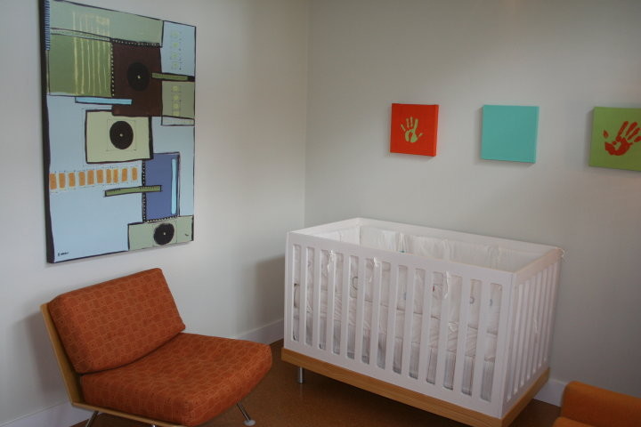 Inspiration for a contemporary nursery remodel in Austin