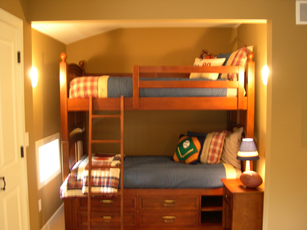 Exemple d'une chambre d'enfant de 4 à 10 ans nature avec moquette.