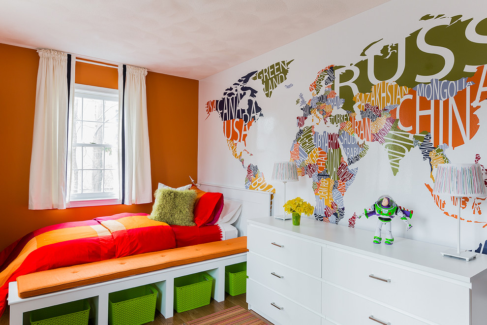 This is an example of a contemporary kids' bedroom for boys in Boston.