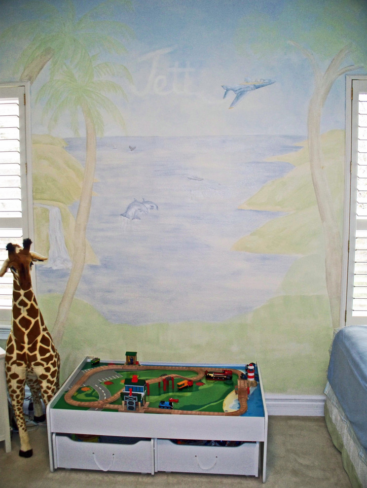 サクラメントにあるトロピカルスタイルのおしゃれな子供部屋の写真