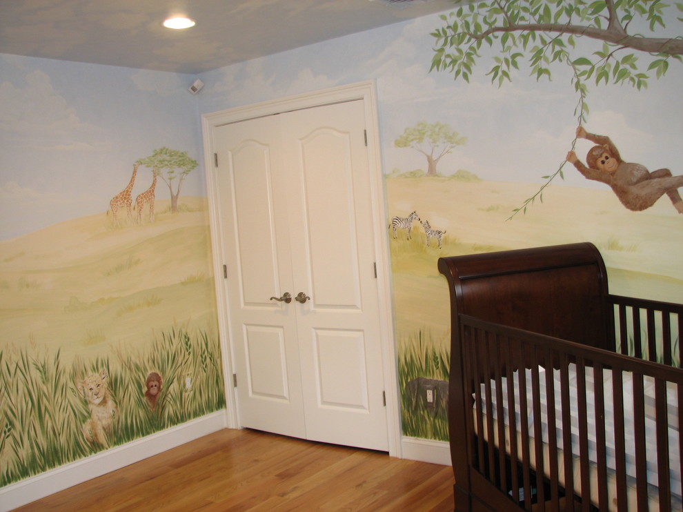 Safari Nursery Mural Traditional Kids New York by Bella Terra