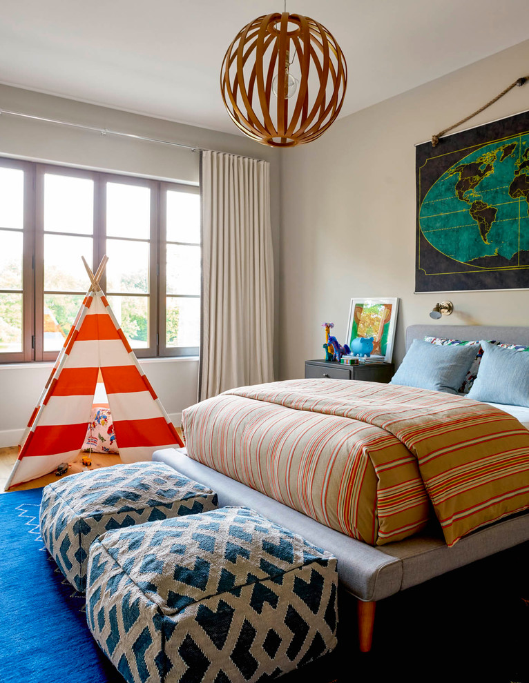 Design ideas for a contemporary kids' bedroom in Dallas.