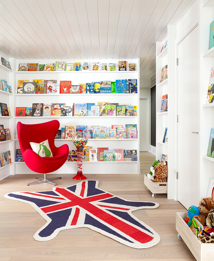 Inspiration for a modern kids' study room remodel in New York