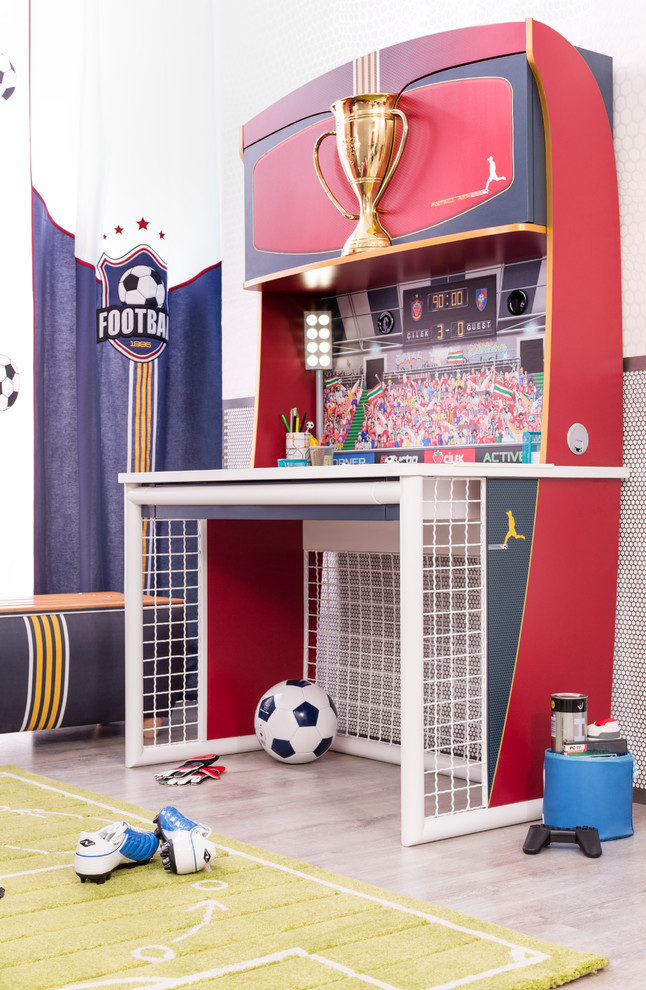 Exemple d'une chambre d'enfant de 4 à 10 ans moderne.