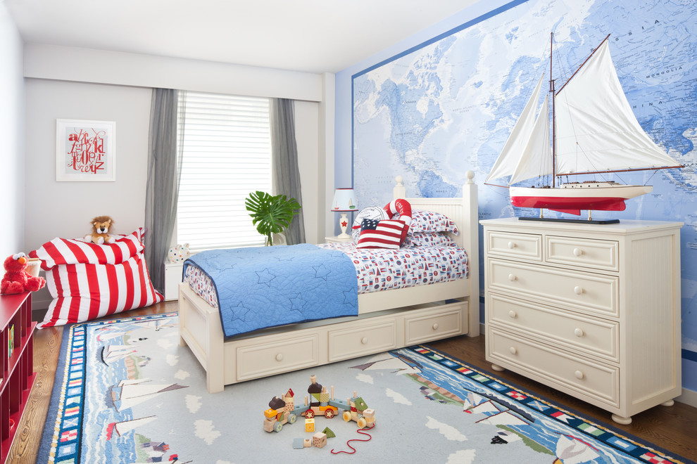 Kids' room - contemporary boy kids' room idea in New York
