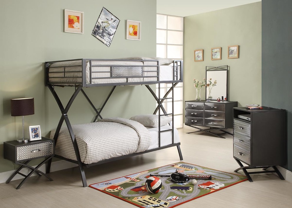 Idéer för mellanstora funkis pojkrum kombinerat med sovrum och för 4-10-åringar