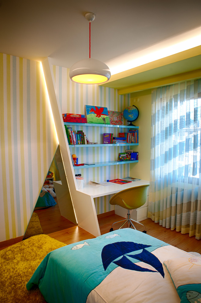 Idées déco pour une chambre d'enfant moderne.