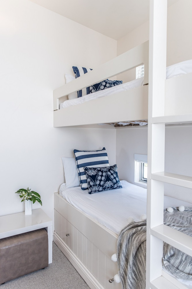 This is an example of a small coastal kids' bedroom in Sunshine Coast.