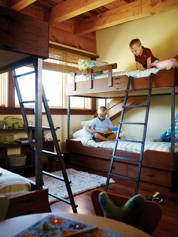 Cette image montre une chambre d'enfant design.