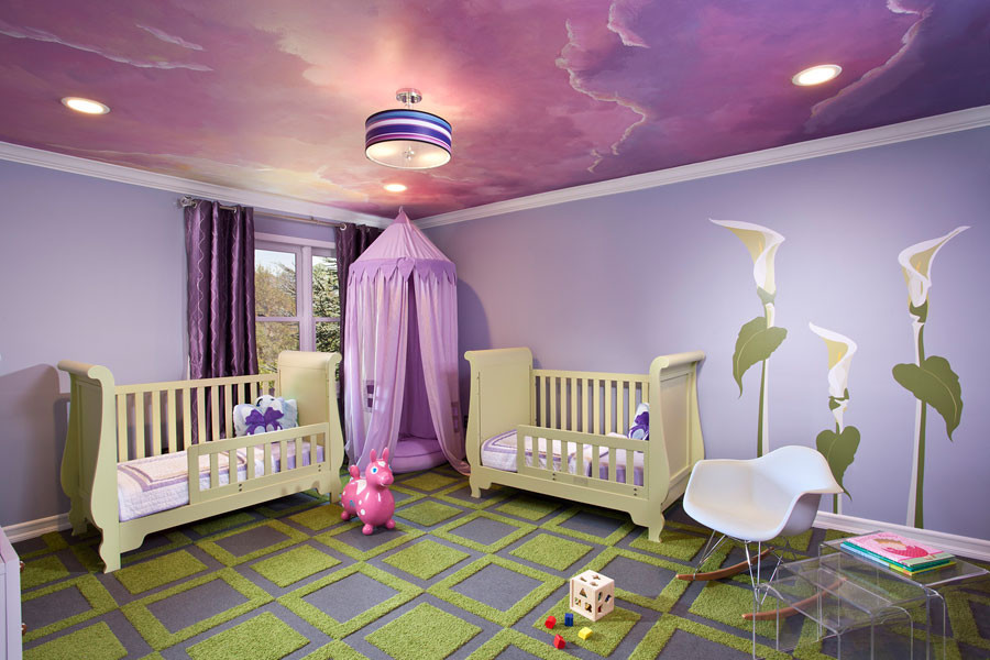 ロサンゼルスにあるエクレクティックスタイルのおしゃれな子供部屋の写真