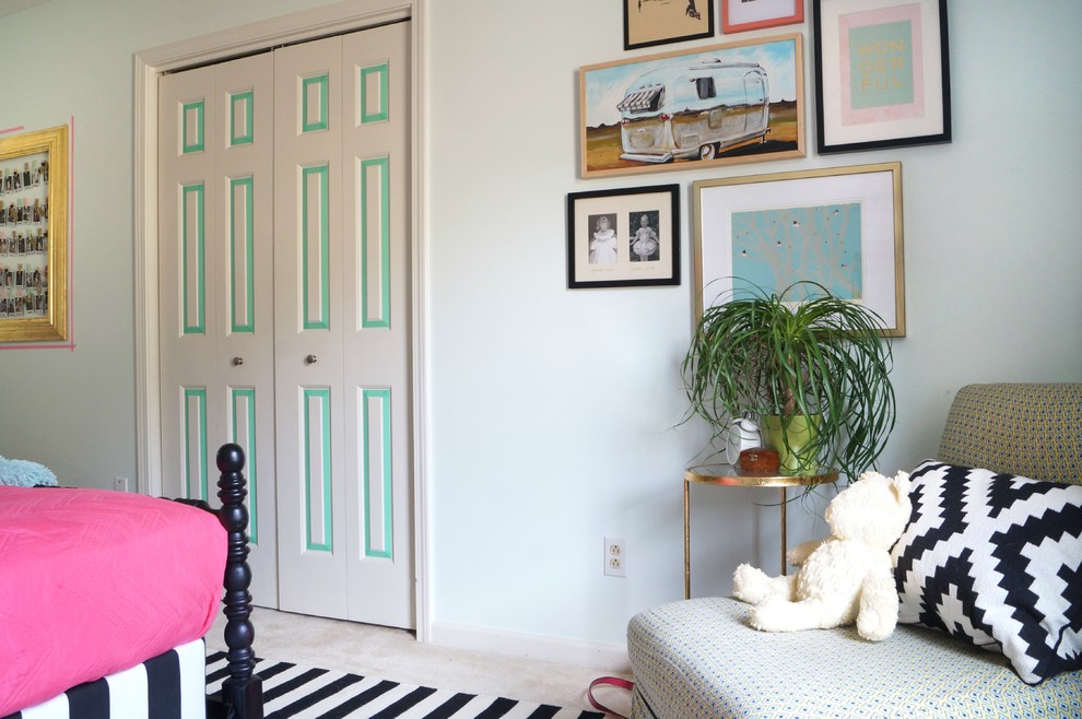 Inspiration for a mid-sized eclectic girl kids' room remodel in Other