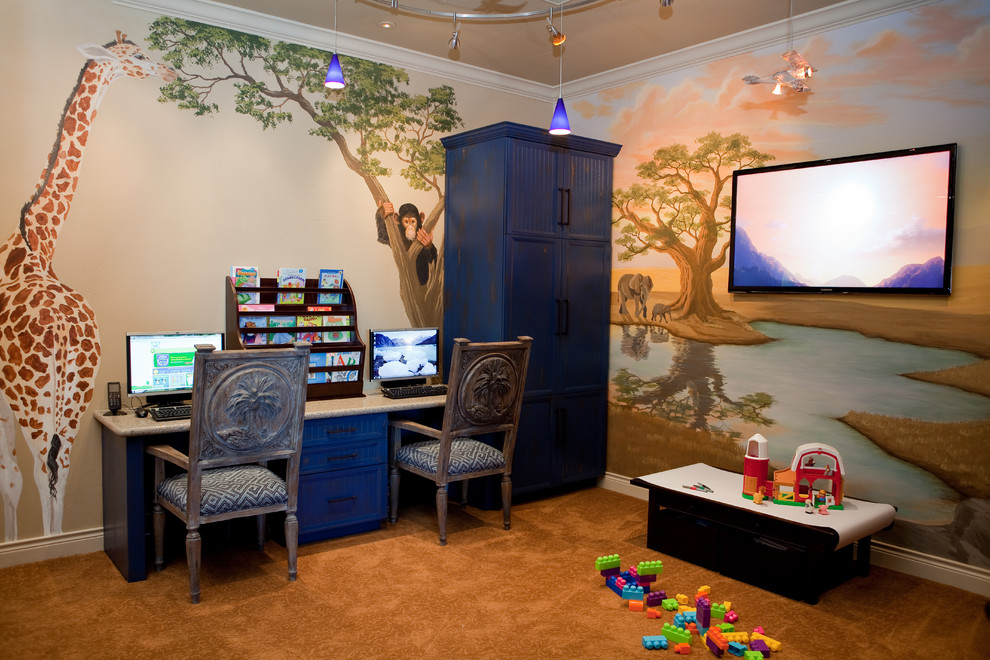 This is an example of a classic kids' bedroom in Houston.