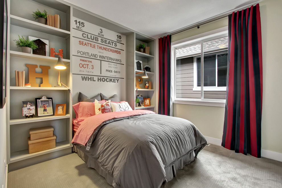 Design ideas for a classic kids' bedroom in Seattle.
