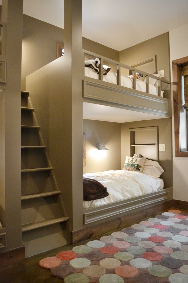 Inspiration for a contemporary gender-neutral carpeted kids' room remodel in Atlanta with gray walls