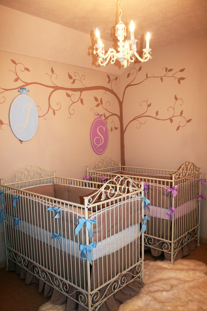 Twins Nursery Boy And Girl Traditional Kids New York By Sherri Blum Jack And Jill Interiors Inc Houzz Au