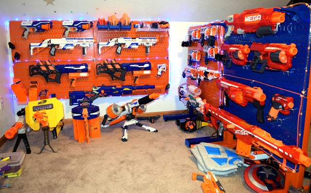 vækstdvale maskine Duke Wall Control Pegboard Nerf Gun Wall Rack Nerf Blaster Wall Organizer Room -  Modern - Kids - by Wall Control | Houzz