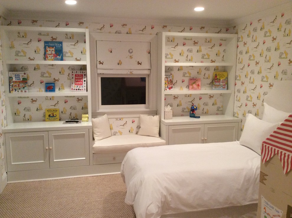 Modelo de dormitorio infantil de 1 a 3 años contemporáneo de tamaño medio