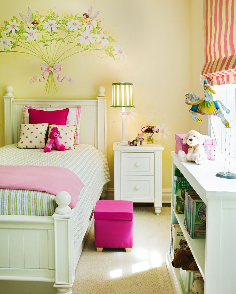 Inspiration for a contemporary kids' bedroom for girls in New York.