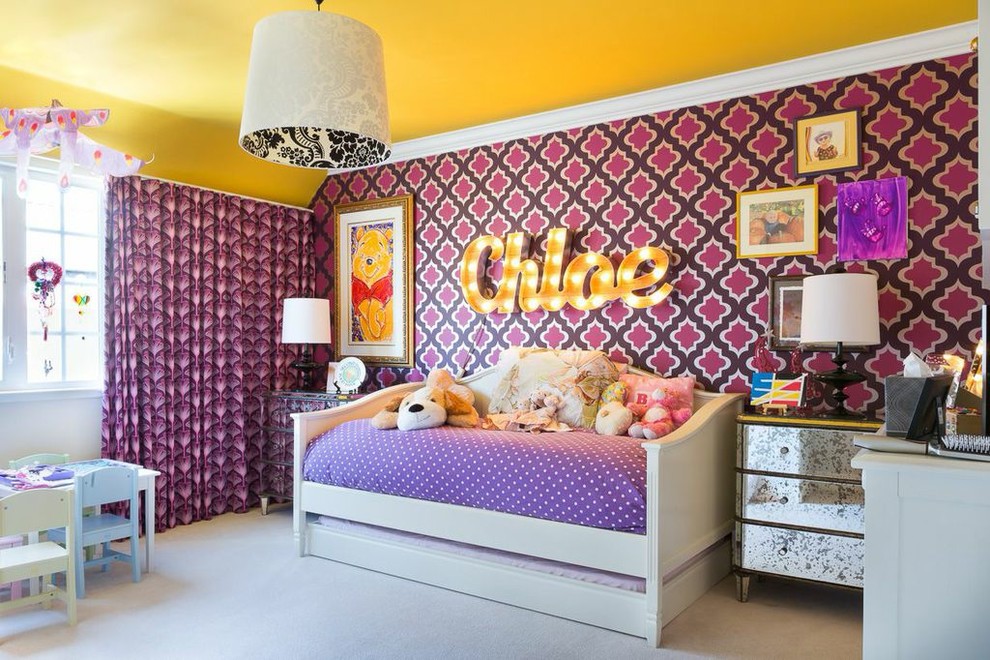 Design ideas for a classic kids' bedroom in San Francisco.