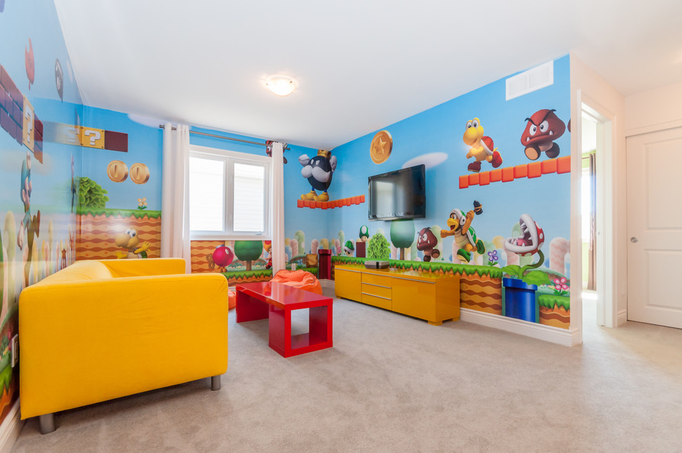 Photo of a bohemian kids' bedroom in Ottawa.