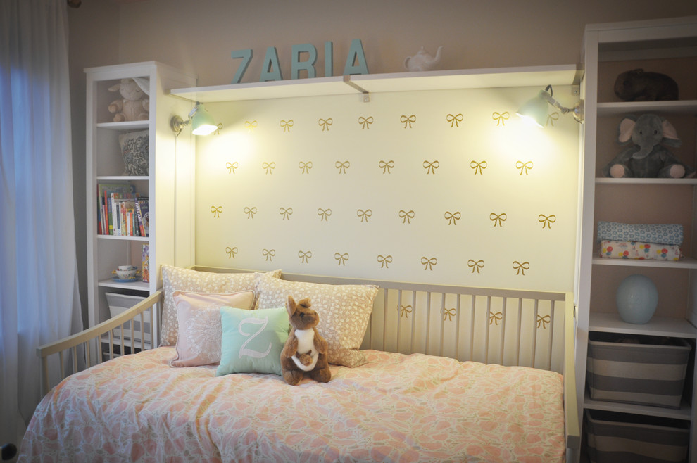 Kids' room - small transitional girl kids' room idea in DC Metro