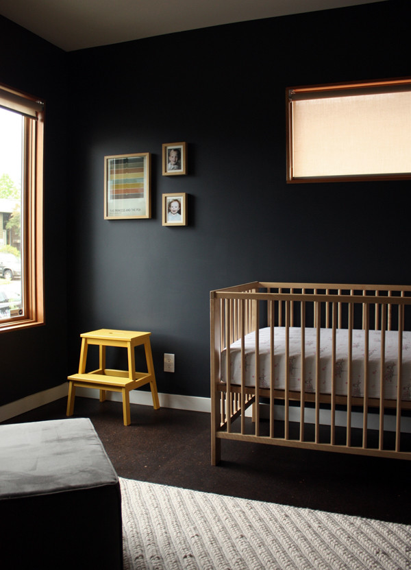 Example of a minimalist kids' room design in Seattle