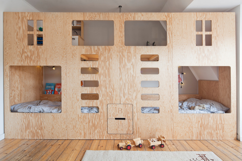 Design ideas for a modern kids' bedroom in Dortmund.