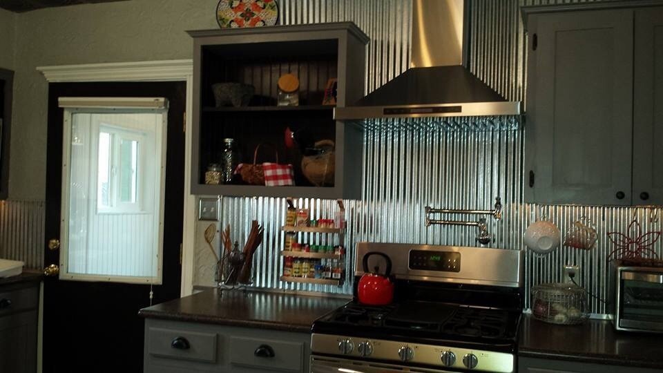 Photo of a bohemian kitchen in Denver.