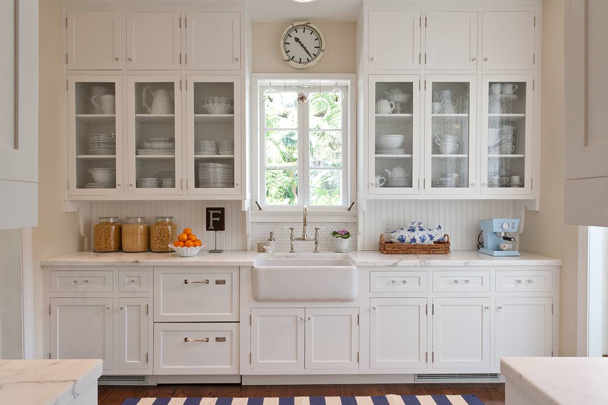 White Beadboard Kitchen Cabinets Houzz