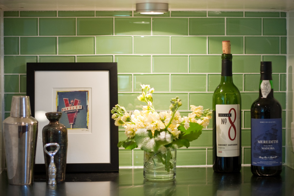 Example of a minimalist kitchen design in Other